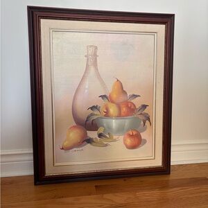 Vintage still life oil painting by Violette De Mazia